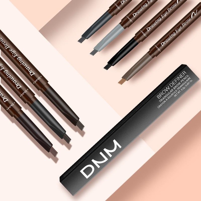 DNM Drawing Eyebrow Brow Definer Pencil - Pensil Alis Tahan Air Tahan Lama - Eyebrow Pencil Waterproof Longlasting