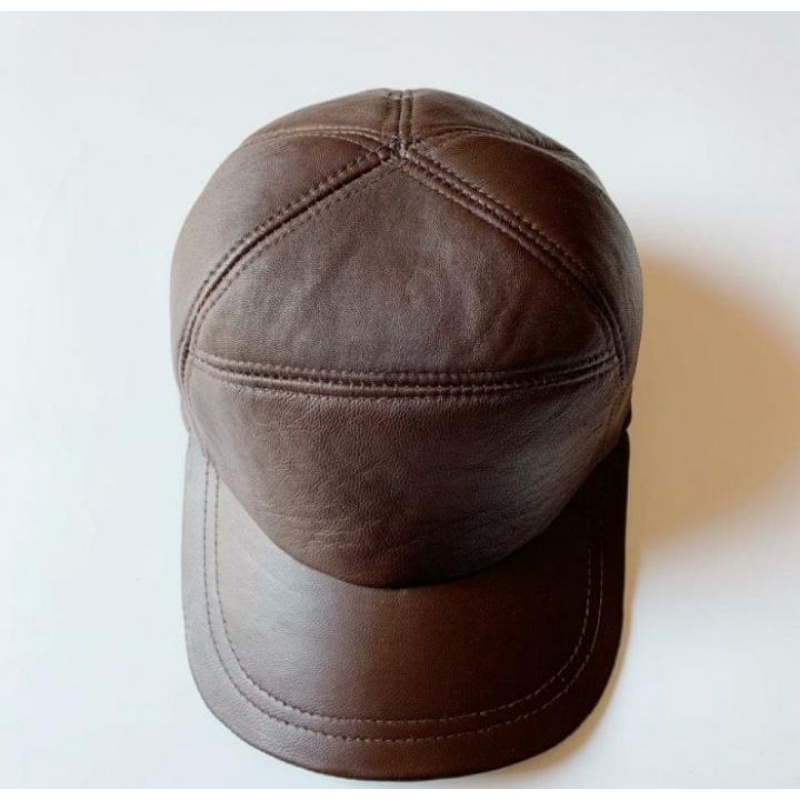 topi marboro kulit domba asli garut ori