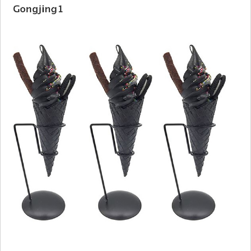 Gongjing1 Stand Holder Es Krim Bahan Besi Untuk Pesta Ulang Tahun / Pernikahan