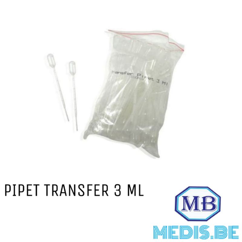 PIPET TRANSFER PLASTIK 3ML SATUAN DROPPING DROP