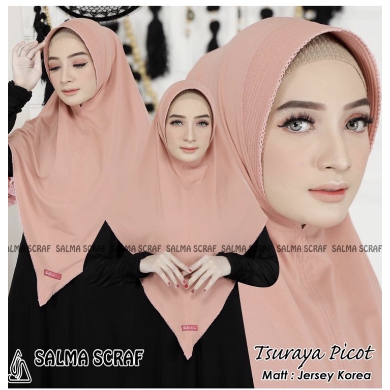 Khimar Tsuraya picot / hijab Jersey / hijab picot