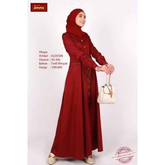DANNIS gamis abaya terbaru (maroon,navy,black) free masker/abaya terbaru/disc 15