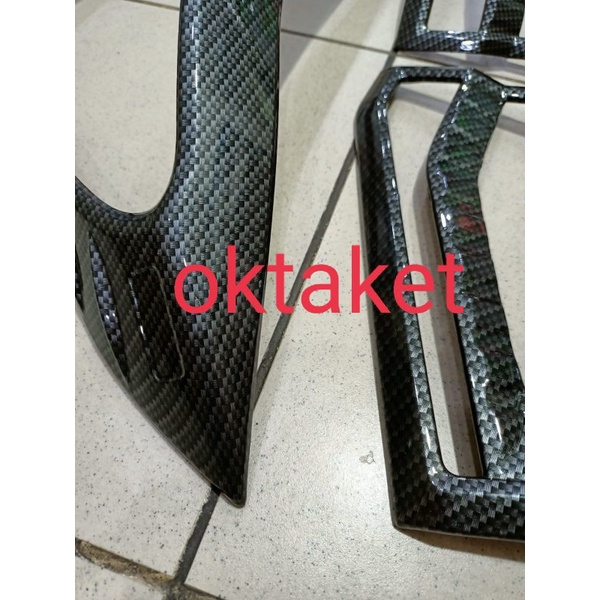 paket terlengkap Toyota Raize Daihatsu Rocky 2021 garnish depan belakang outer handle tank cover spion full carbon