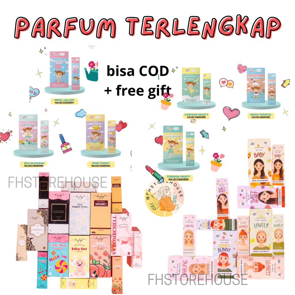 [BELI 1 GET 1 GIFT] READY BPOM ! Parfum Kiyowo Chingu Parfum Yeppu Parfum Lafalova Parfum Beybys 6ml