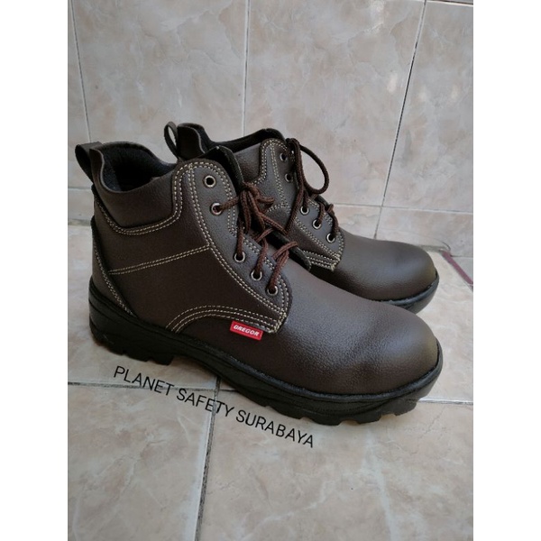 sepatu safety semi boot gregor elastic slip on sepatu pria safety