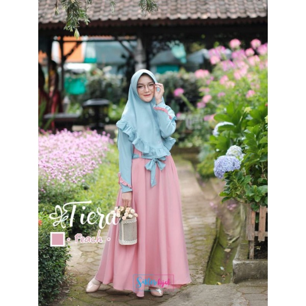Tiera peach S set by Sister hijab