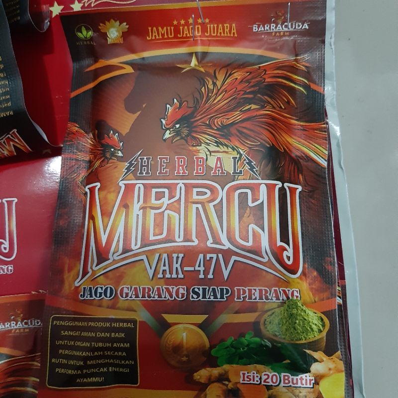 MERCU AK - 47 AK47 HERBAL JAMU RAWATAN DOPING AYAM LAGA 20 BUTIR