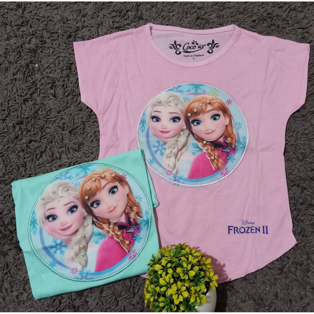 PROMO BAJU ANAK NYALA GAMBAR FROZEN 3 DIMENSI PROMO BAJU MURAH 3 DIMENSI BAJU ANAK LED