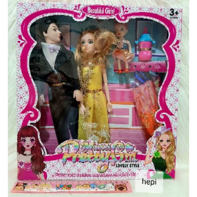 barbie family set
