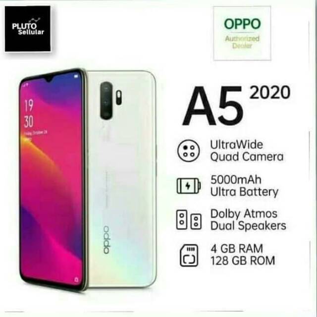 Jual OPPO A5 2020 4GB - 128GB GARANSI RESMI HITAM - PUTIH | Shopee