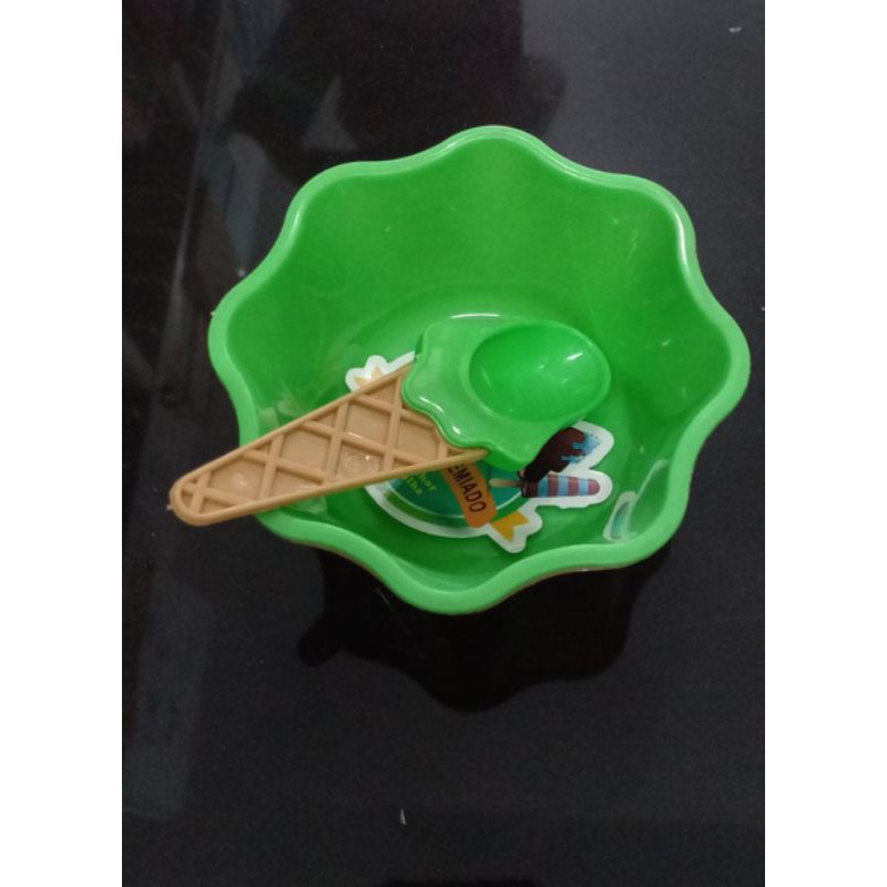 Ice cream bowl mangkok ice cream spoon set montessori bowl snack