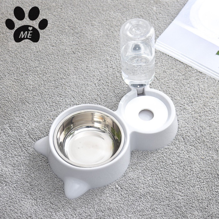 Pet Bowl &quot;VENESIA&quot; With Stainless Bottle For Cat &amp; Dog