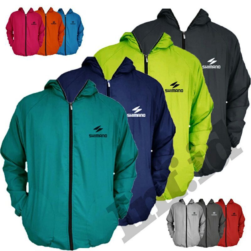 jaket parasut sauna olahraga lari jogging bersepeda jumbo Shimano