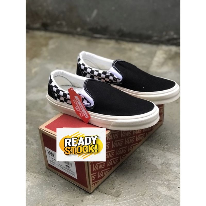 SEPATU SLIP ON PRIA WANITA VANS HITAM CATUR NEW TERBARU