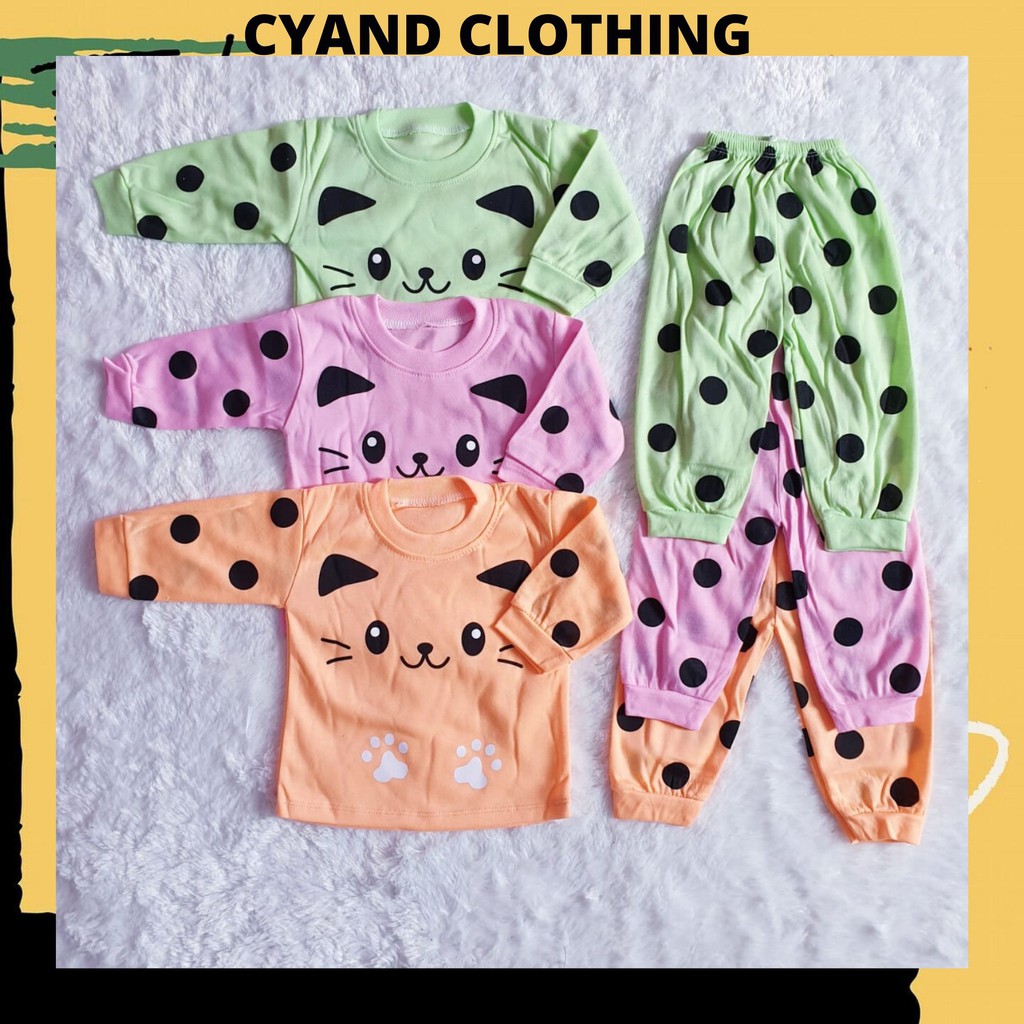 PIYAMA ANAK KARAKTER PASTEL WARNA LUCU / CYAND CLOTHING / PAKAIAN ANAK