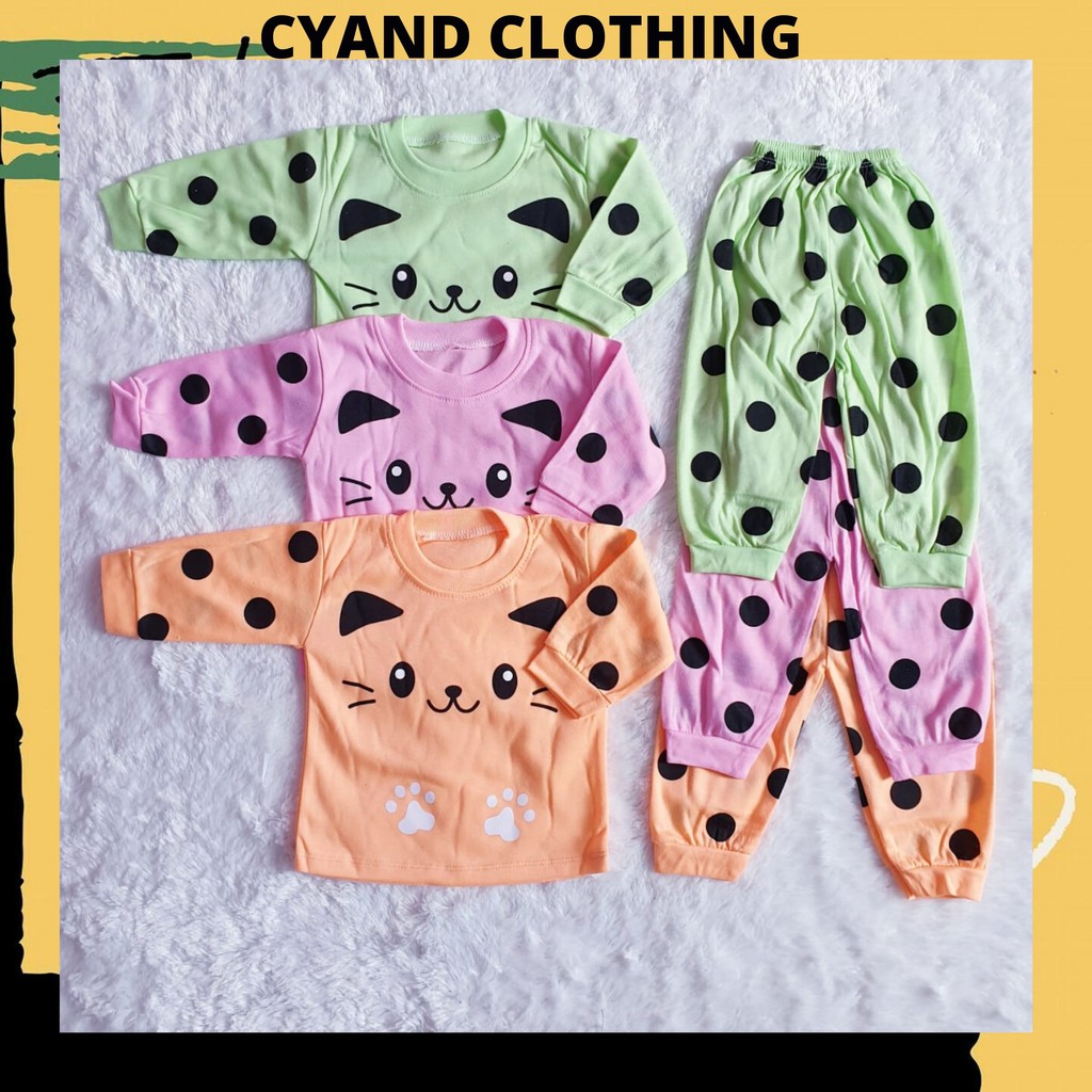 PIYAMA ANAK KARAKTER PASTEL WARNA LUCU / CYAND CLOTHING / PAKAIAN ANAK