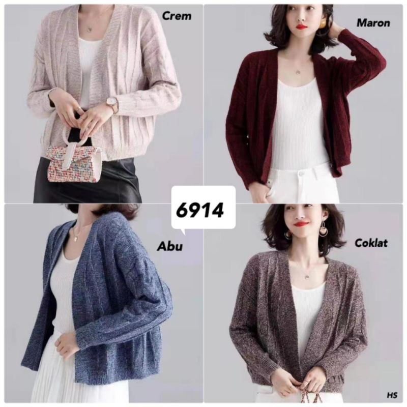 cardigan rajut import 6914