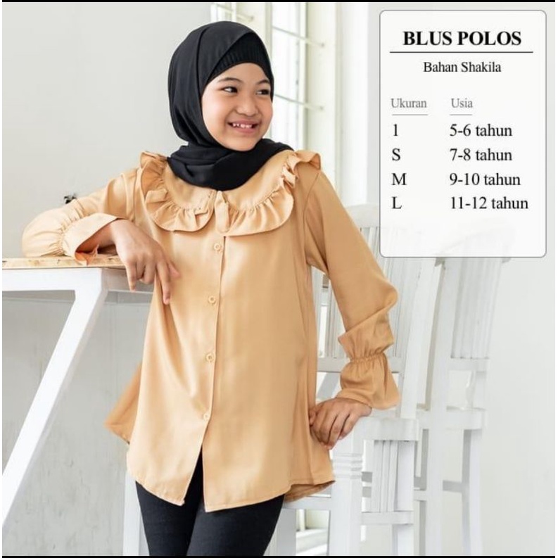 Blouse Terbaru Kekinian usia 10-12 Tahun I Atasan Anak Muslim Cewek Shakila