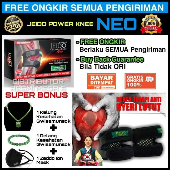 Promo Jeido Power Knee Ion - Terapi Pelindung / Deker Lutut - Original