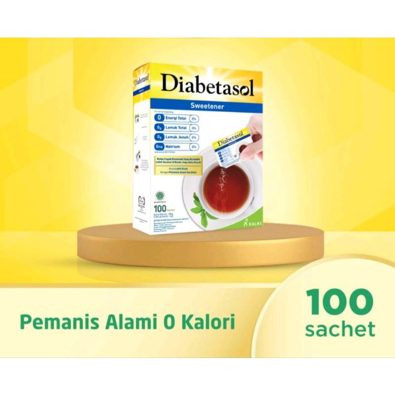 

Diabetasol Sweetener 0 kalori 100 saset
