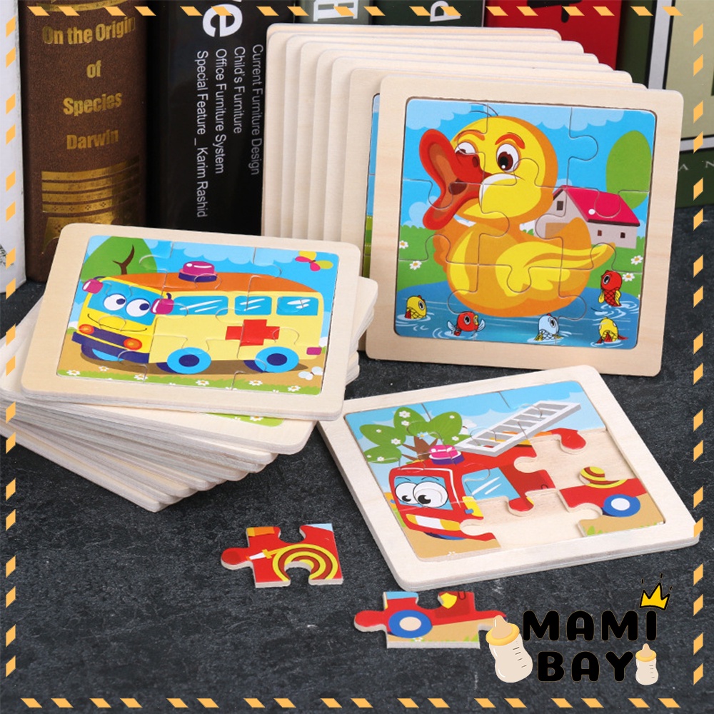 Mamibayi Jigsaw mainan edukasi anak wooden toys puzzle kayu