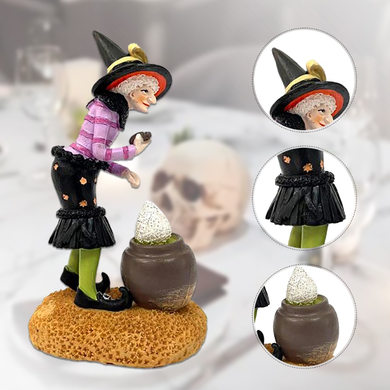 Ornamen Boneka Penyihir Halloween Untuk Dekorasi Taman Indoor Outdoor