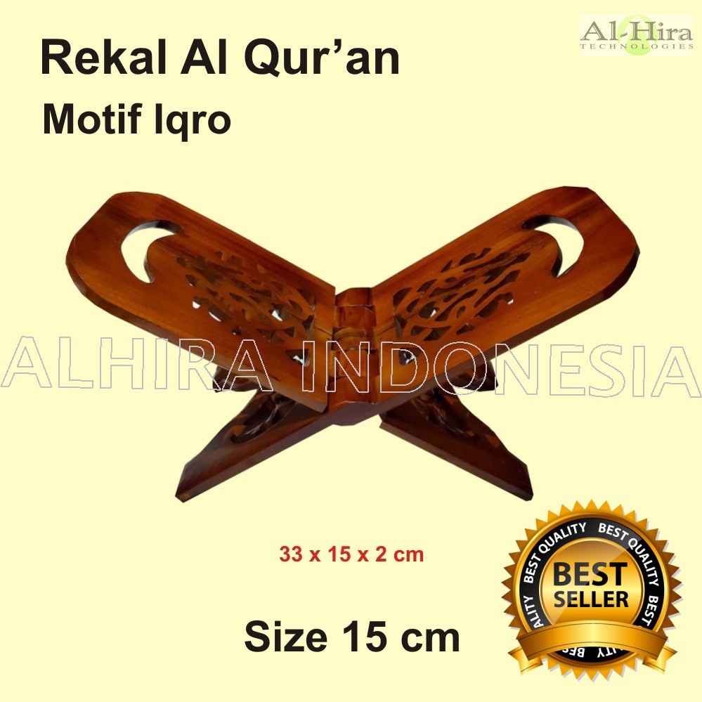 Rekal Meja Lipat Quran / Tatakan Al Quran Motif Kaligrafi Baru 15 cm Promo