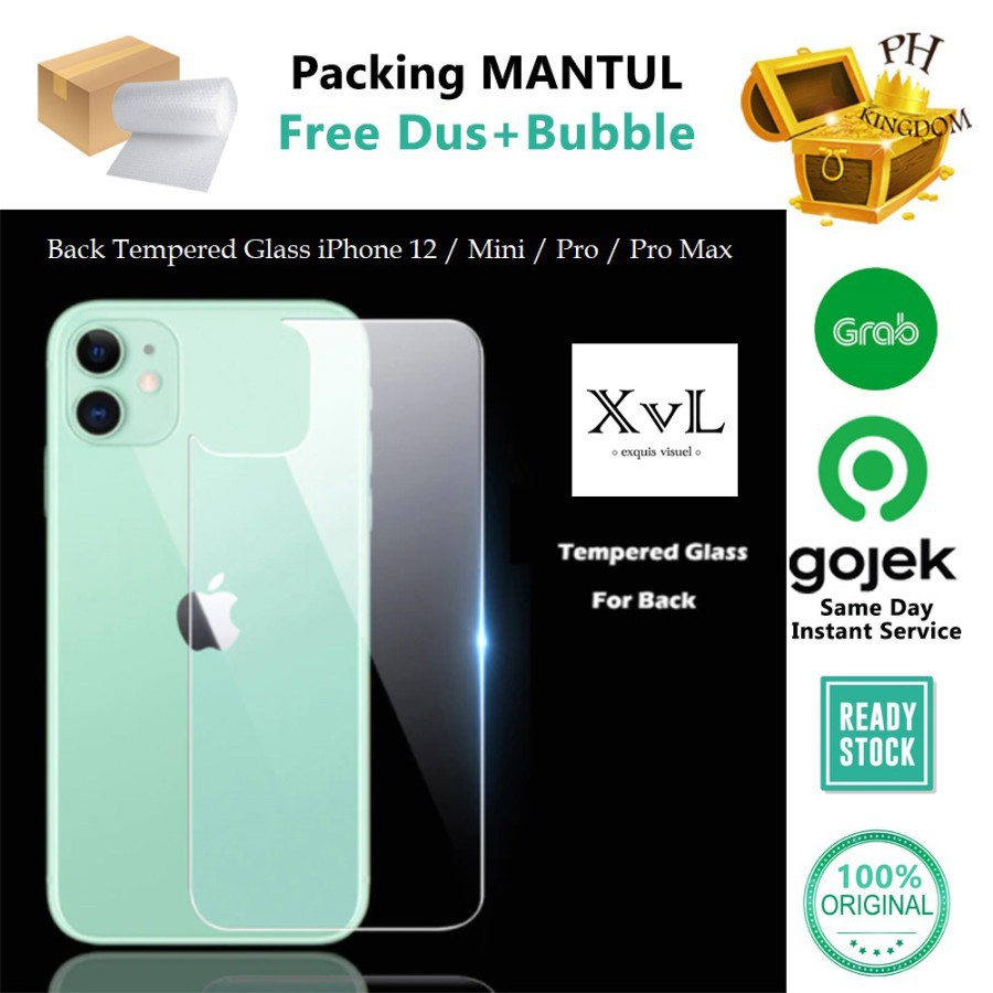 XvL iPhone 12 / Mini / Pro / Pro Max - Back Tempered Glass