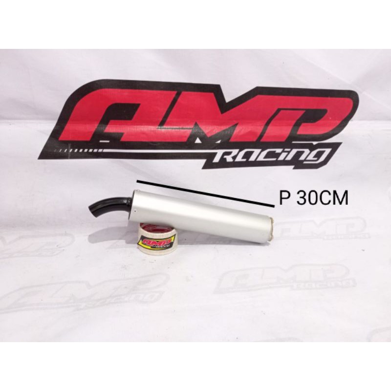 Selencer silincer slincer Knalpot racing 2 tak panjang 30cm tabung alumunium Las