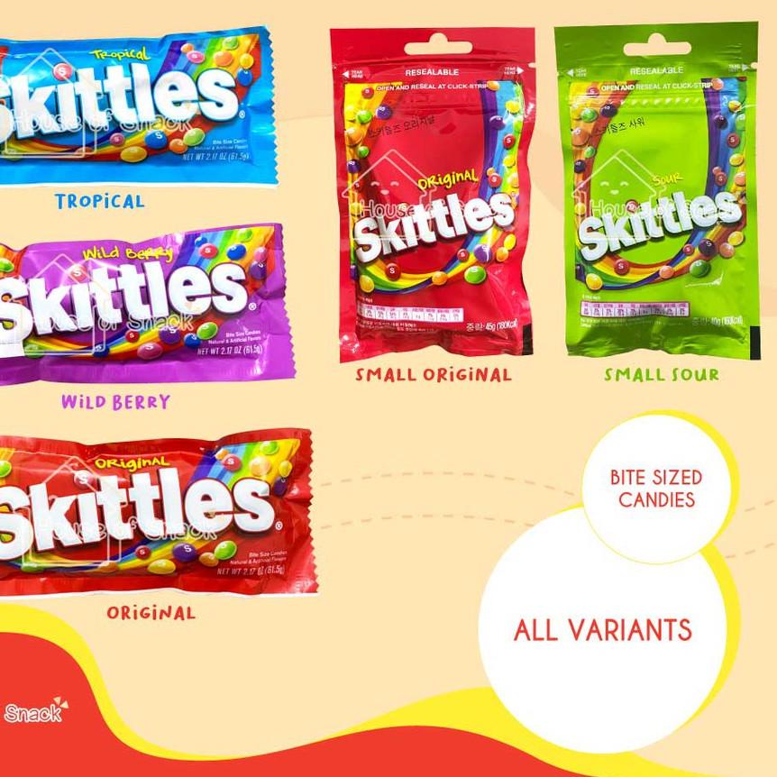 

limited STOCK!Skittles Original/Wild Berry/Tropical/SMALL PACK ORIGINAL & SOUR|KD7