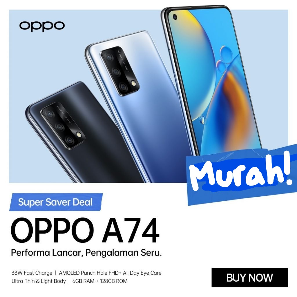 Oppo A74 4G 6/128 Garansi Resmi Oppo