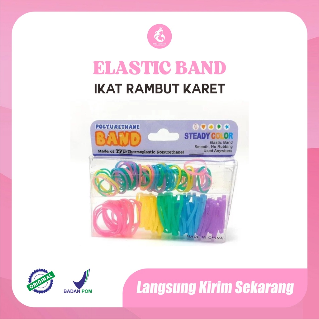 Karet Rambut Uryil Pak Mika/100pcs/Elastis/Smooth