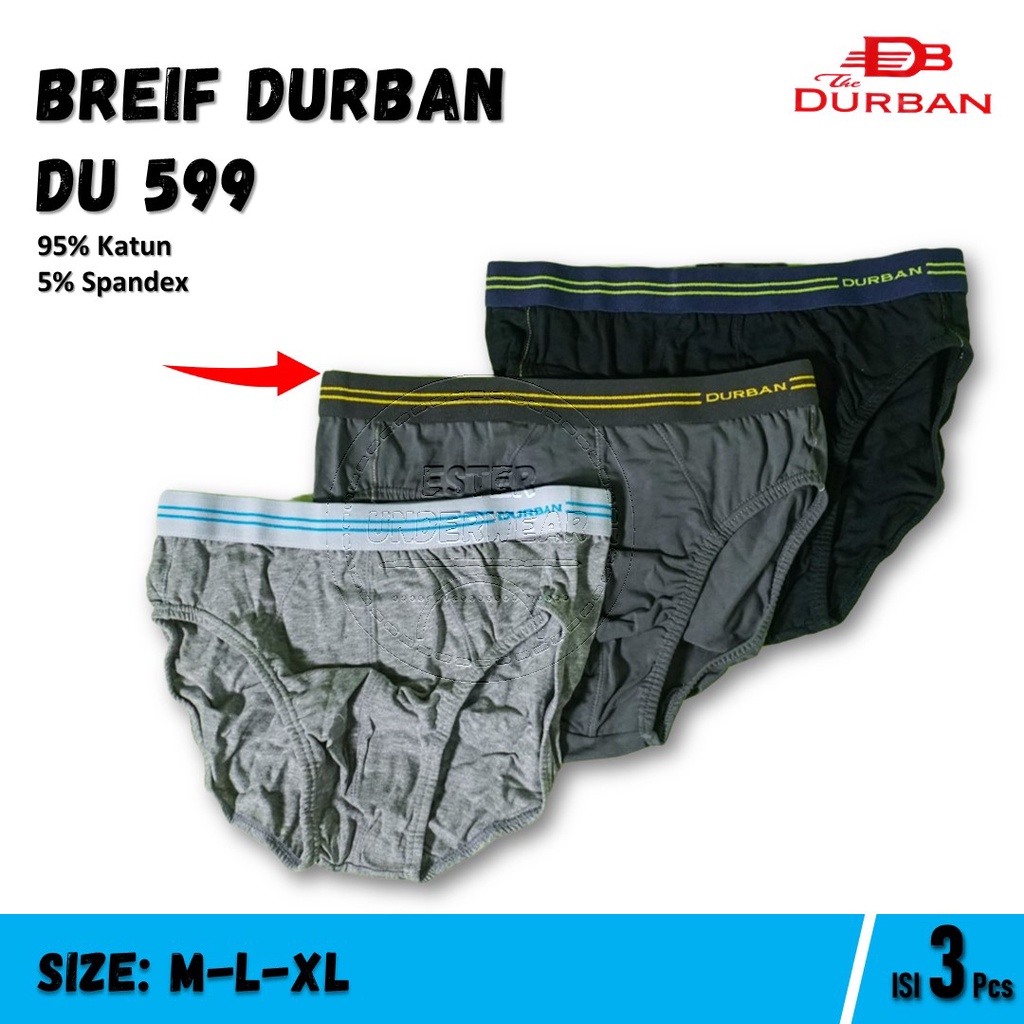 Celana Dalam Pria Durban DU 599 Isi -3Pcs