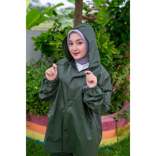 JAS HUJAN BY GARUDA SETELAN JAKET CELANA PRIA DAN WANITA BAHAN TEBAL PVC 0,25TAHAN AIR HUJAN