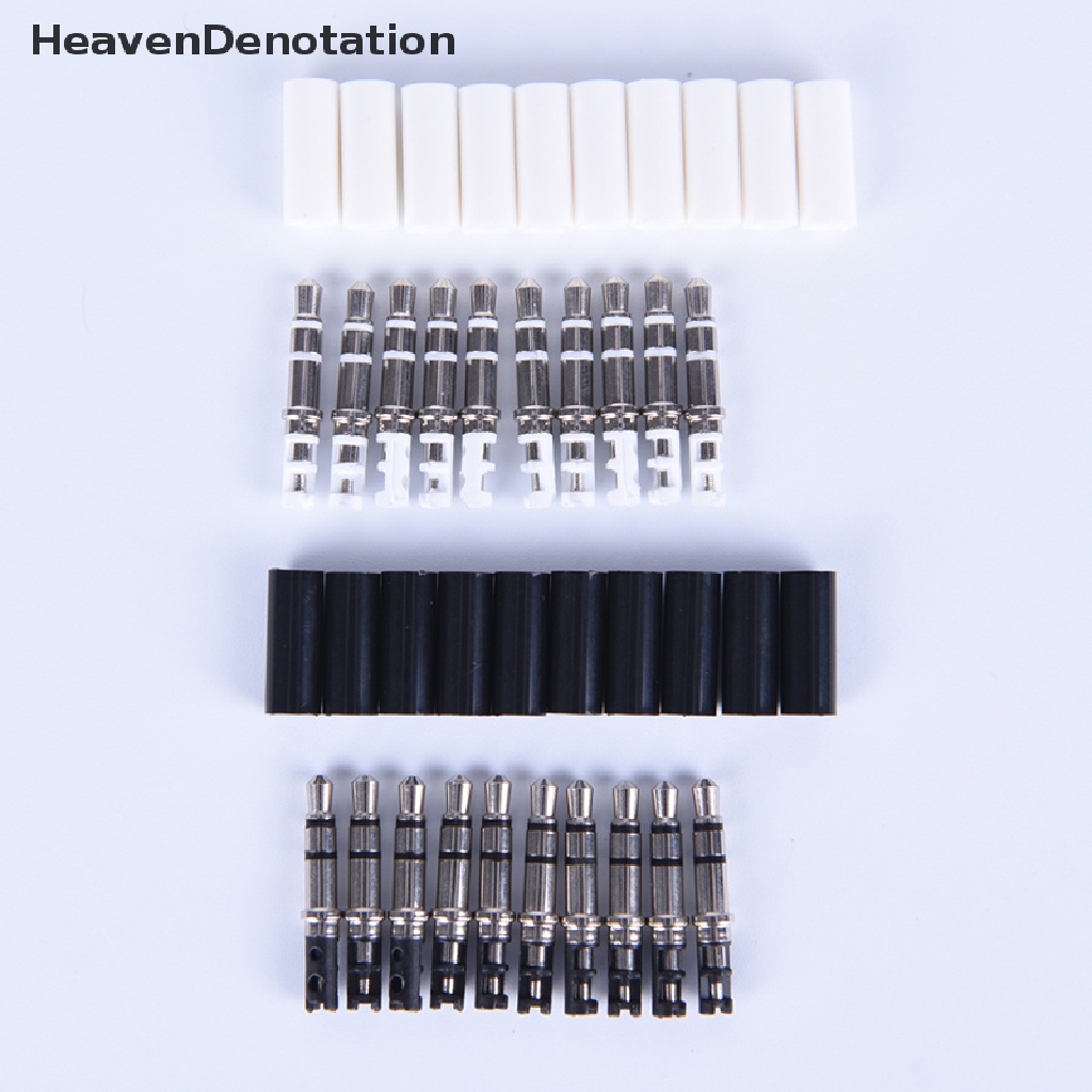 [HeavenDenotation] 10pcs 3.5mm stereo headset plug jack 3pole 3.5 audio plug jack adaptor connector