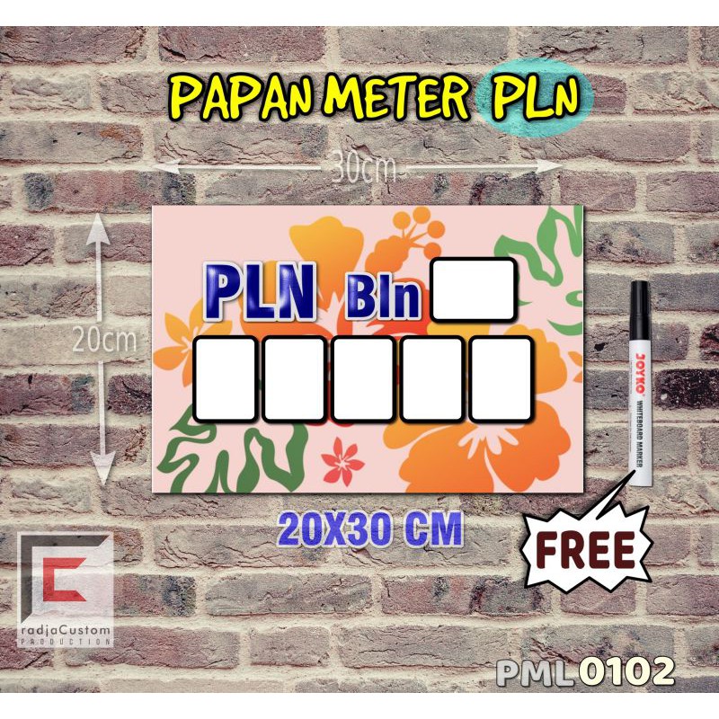 

RadjaCustom Papan Meter Listrik PLN PAM motif Unik - Floral 02