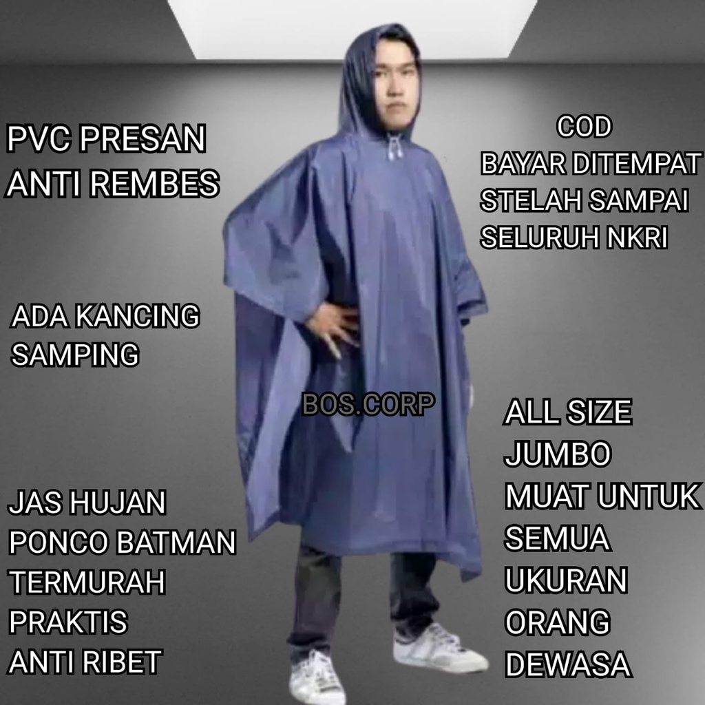 Jas Hujan Ponco  PREMIUM Elephant Gajah / jas hujan pria / jas hujan wanita / jas hujan ponco murah 