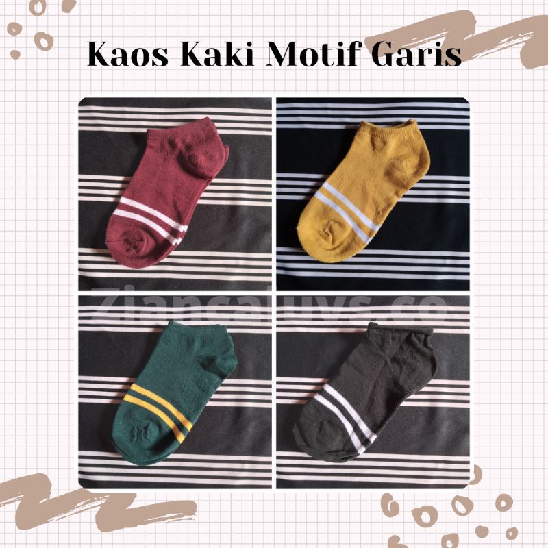 [READY STOCK] Kaos Kaki Motif Garis