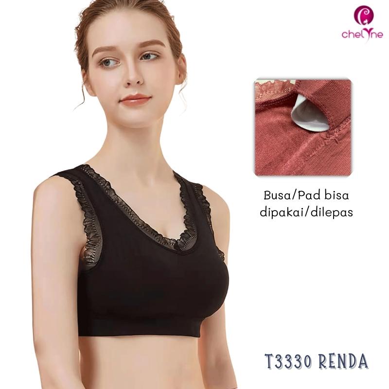 Chelyne BH Sport Miniset- W180 Polos / T3330 Renda Basic Sport Bra Seamless Rajut Premium Kait Belakang