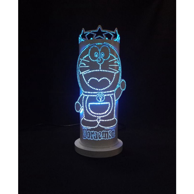 Lampu Hias/ Lampu Tidur Ukir Pipa PVC DORAEMON