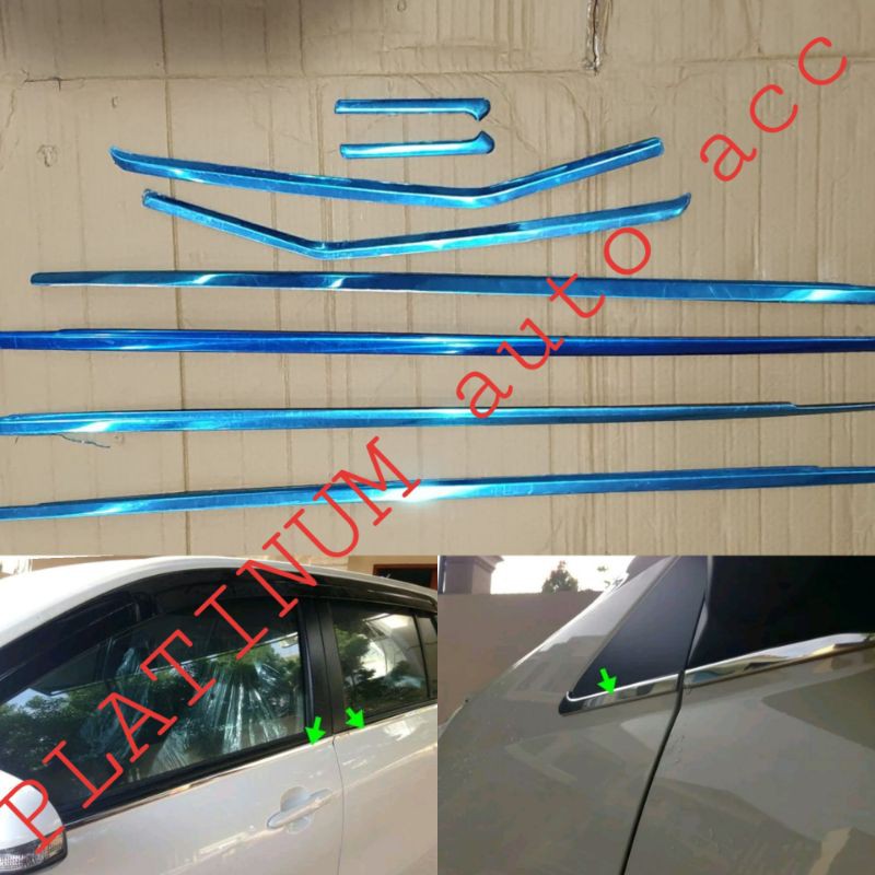 List kaca samping chrome Calya/Sigra.