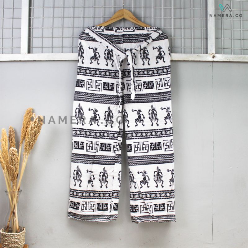 Celana Tidur Kulot Panjang Motif Asmat Bahan Adem Halus