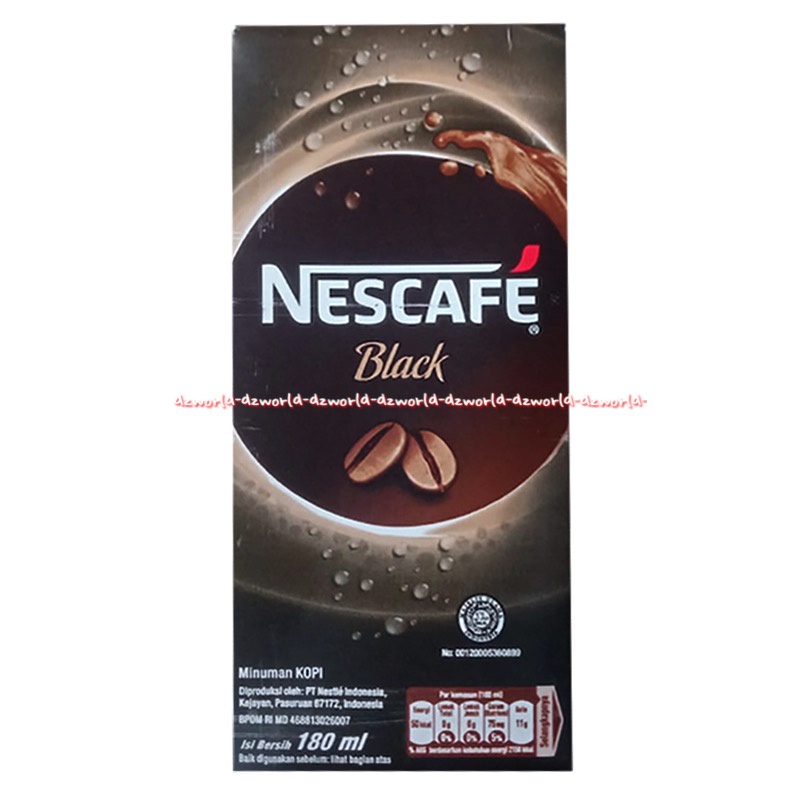 Nescafe Coffee Cream Black 180ml UHT Kopi Instan Neskafe Nescafe Siap Minum Nescafe Black UHT Kopi Instan Cofee