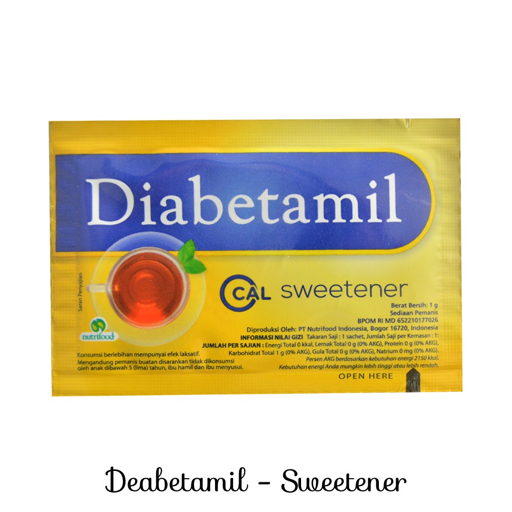 DIABETAMIL / TROPICANA DIABTX PENGGANTI GULA RENDAH KALORI 80 SACHET / GULA UNTUK DIABETES