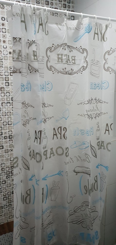 Ger0t40ns Tirai/korden Kamar Mandi Anti Air + Pengait Plastik Termurah #2 - 10 50fmotg