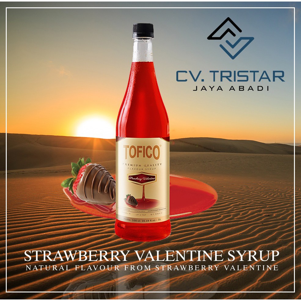 

RASA ORIGINAL - Sirup Premium Buah Stroberi / Strawberry Valentine - Tofico Syrup 1 Liter