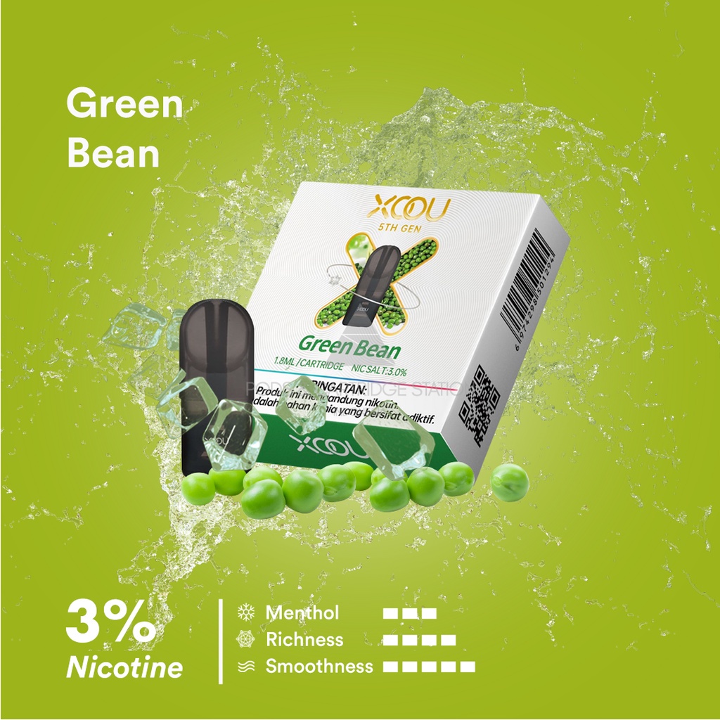 [ Green Bean ] [Isi 2] Relx Infinity Essential Pods XOOU RELX compatible - Green Bean