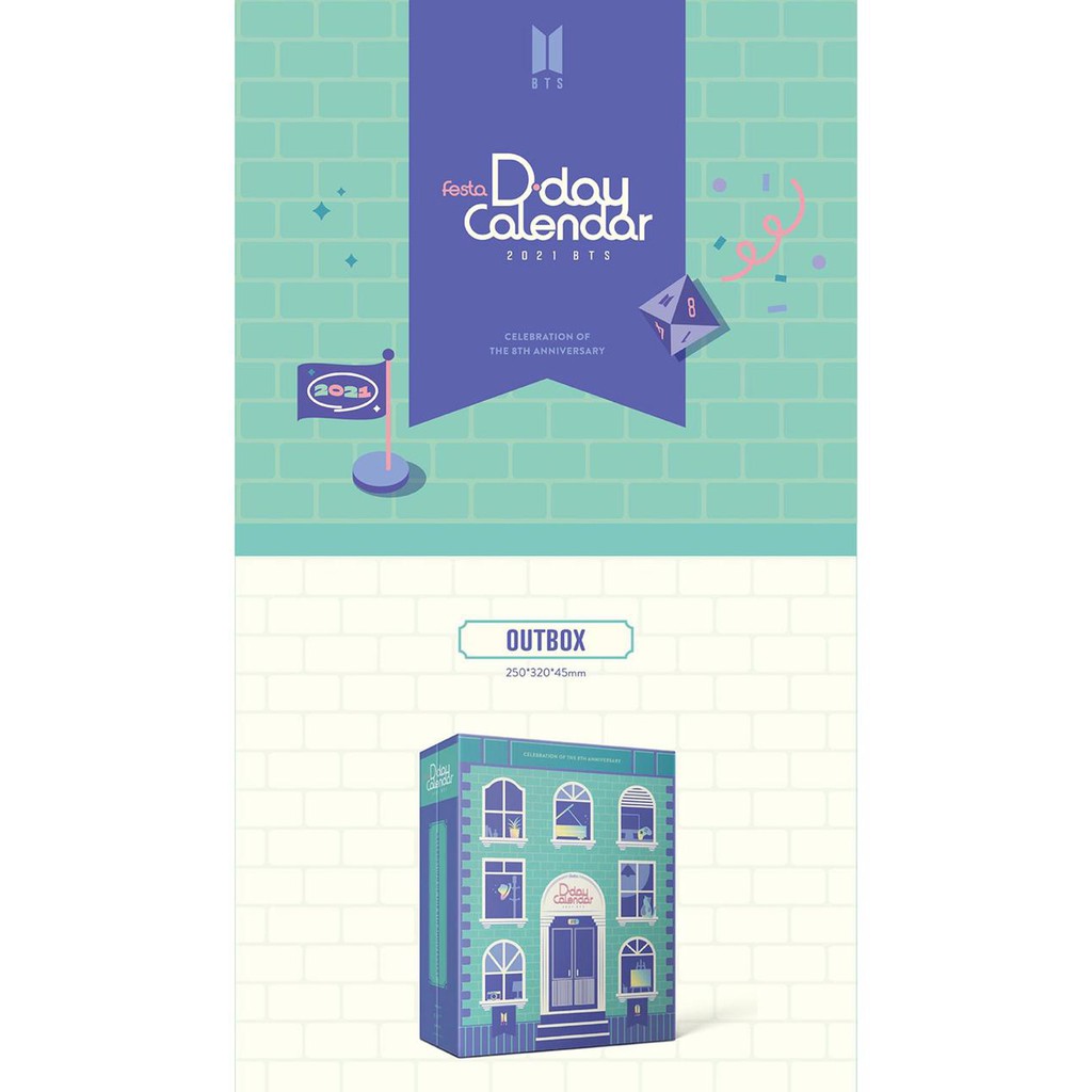READY STOCK SALE BTS FESTA D-DAY CALENDAR 2021 8TH ANNIVERSARY