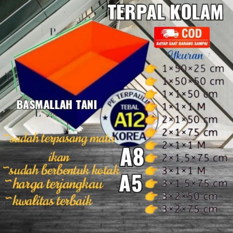 terpal kolam kotak kolam terpal lele terpal kolam tebal bisa bayar cod