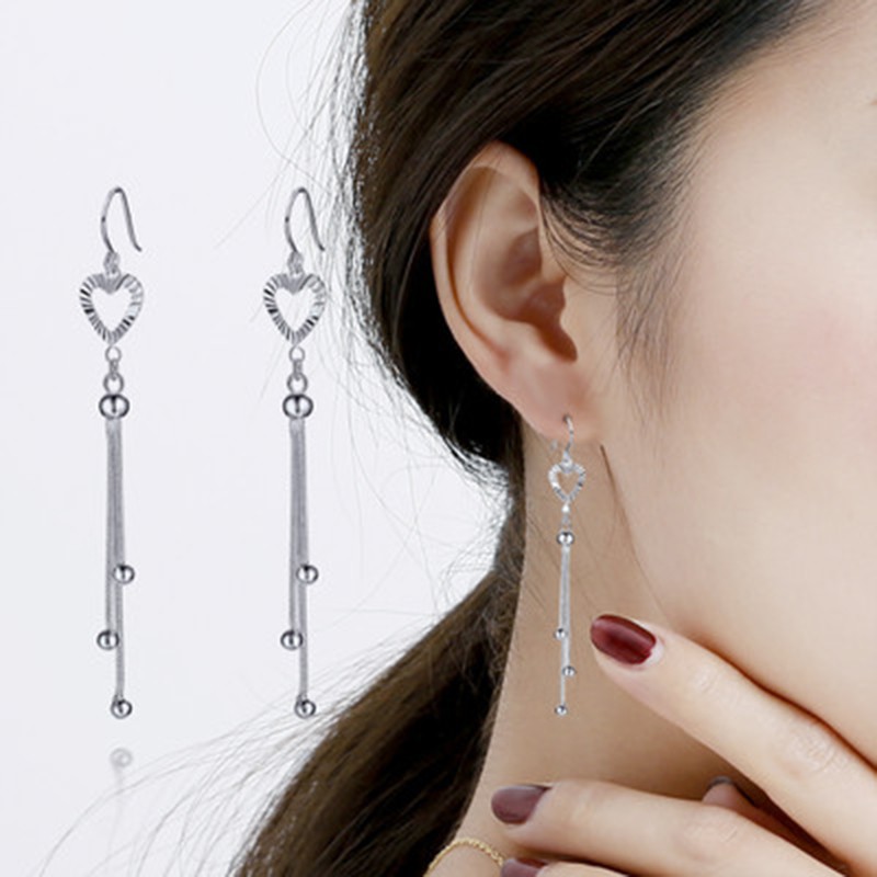 925 anting perak sterling anting-anting wanita dengan perhiasan fashion berlian